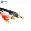 Low price to 2 rca audio cable 3.5mm output cable rca video audio cable