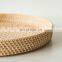 Natural Round Rattan Webbing Tray, Coffee Table Tray, Wicker Fruit tray Wholesale Handwoven