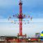 Theme park high sky rotating swinger large swing flying tower rides amusement park rides
