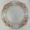 Luxury 13 Inch Round Rose Gold Bronzing Flower Plastic Charger Plate For Wedding Party