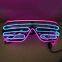 Party Decoration Flashing 2 Colors in 1 Glasses EL Wire LED Party Shutter Glasses Light up Sunglasses