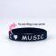 Wholesale in Stock I Love Music Soft Print Silicone Wristband Adult Wedding Gift High Quality Silicone  Bracelet