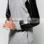 2016 OEM Custom Mens Grey Side Zip PU Sleeve Sweatshirts