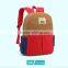 2016 fashion wholesale light canvas kids backpack for school