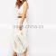 Womens White Crochet Lace Maxi Skirt