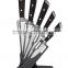 WOOD +HANDLE STAINLESS STEEL 6PCS KITCHEN KNIFE SET