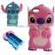 Stitch cell phone case 3D cute cartoon monster mobile phone silicone case For iPhone4/4s/5/5s/6/6 plus Factory Wholesale