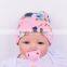 Hot-sales cotton Baby Hat Girl Boy Cap floral Beanie Infant Cotton knitted toddlers New Children floral hat FH-194