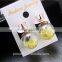 Brand Design jewelry Thick glass beads double pearl stud earring