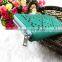 High Quality Fashion New Lady's Clutch Long PU Leather Rivet Purse Leather Wallet