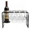 GH-RZ245 Simple 6 Bottle Clear Acrylic Wine Display Storage Rack Excellent Condition