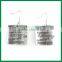 Wave Square Shape Metal Drop Earrings