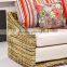 New Good Price Space Saving Living Room Furniture Natural Rattan Wicker Folding Sofa Bed with Double Size matress and Arms