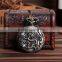 2016 China Classic Vintage Bronze Engraved Dragon Quartz Pocket Watch Pendent Chain Necklace Gift
