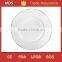 Better 13 inch clear round flat glass plate charger with platinum rim