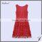 sleeveless laser decoration fancy western cocktail dress
