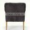 Modern Gery Flannel Fabric Button Design Upholstered Hotel Chair/Dining Chair/Restaurant Chair With Arm(KY-3163)