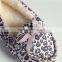 Fashion leopard print woman mocasion indoor slipper