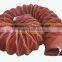 350mm red High temperature fiber glass flexible spiral ducts 350 Celsius