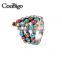 Fashion Jewelry Zinc Alloy Charming Colorful Rhinestone Ring Lady Wedding Party Show Gift Dresses Apparel Promotion Accessories