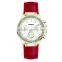 PVD Gold Real Leather Strap Fashion Branded Girls New Design a Watch