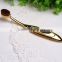 hot sale 10pcs toothbrush style makeup brushes set with gold handle for gift