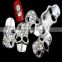 3D Nail Art Rhinestone Decorations Silver & Gold Colors Skull Punk Metal Glitter Nail Art Decorations