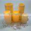 different height plastic led candles set with flickering