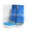Half PU half suede chains women short boots