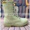 High cut good quality military leather flying beige desert army combat boots