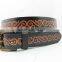 2016 New Design Western Floral Embossed Fashion Leather Belt