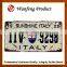 Factory produce aluminum licence plates / metal license plate/custom car plates