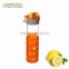 600 ml glass drink bottle with silicone sleeve and high quality fruit infuser