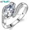 Sterling Silver Cubic Zirconia CZ Wedding Engagement Ring