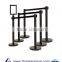 RETRACTABLE STANCHION SET, 6 Posts + Portrait SignFrame