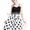 New Stylish Lady Women's Fashion Casual A-Line Polka Dot High Waist Skirt