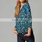 Women Print V-NECK Blouse Long-sleeve Top Shirt Lady Casual Shirt New Excellent