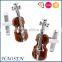Stock Novelty Brown Enamel Violin Cufflinks