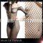 Off Shoulder Three-quarter Sleeves Footless Industrial Net sexy girl bodystocking