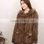 Fashion genuine knitted mink fur coat for women MC01