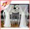 Cheap Fancy White Banquet Ruffled Hotel Chair Covers for Weddings decoration