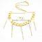 Attractive Women Gold Chain with Long Rhinestone Tassel Necklace