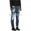 Biker Jeans Blue Denim jeans pantalon (LOTK078)