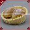 Cusotm size oblique mouth design 100% hand woven fruit vegetable plastic wicker basket