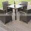 Brown Outdoor Rattan Coffee Table, Plastic Table and Chair