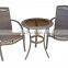 3 Piece Table and Chairs Patio Deck Outdoor Bistro Cafe Furniture Wicker Set