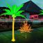 Home garden decorative 450cm Height outdoor artificial red flashing LED solar lighted up coconut palm trees EDS06 1404