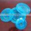 set 5 blue color light glass plates for table decoration