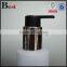Cosmetic Screen Printing Flat Shoulder Beard Oil Pomade Shampoo Detergent Lotion White Aluminum Pump 200ml Plastic Bottle