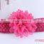 2016 New style wholesale colorful knitted shabby fabric flower headband for baby girl